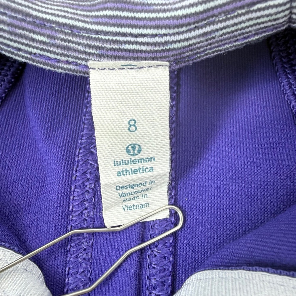 Lululemon Hustle In Your Bustle Jacket Womens 8 Purple Full-Zip Crop Thumb Holes - Picture 6 of 6